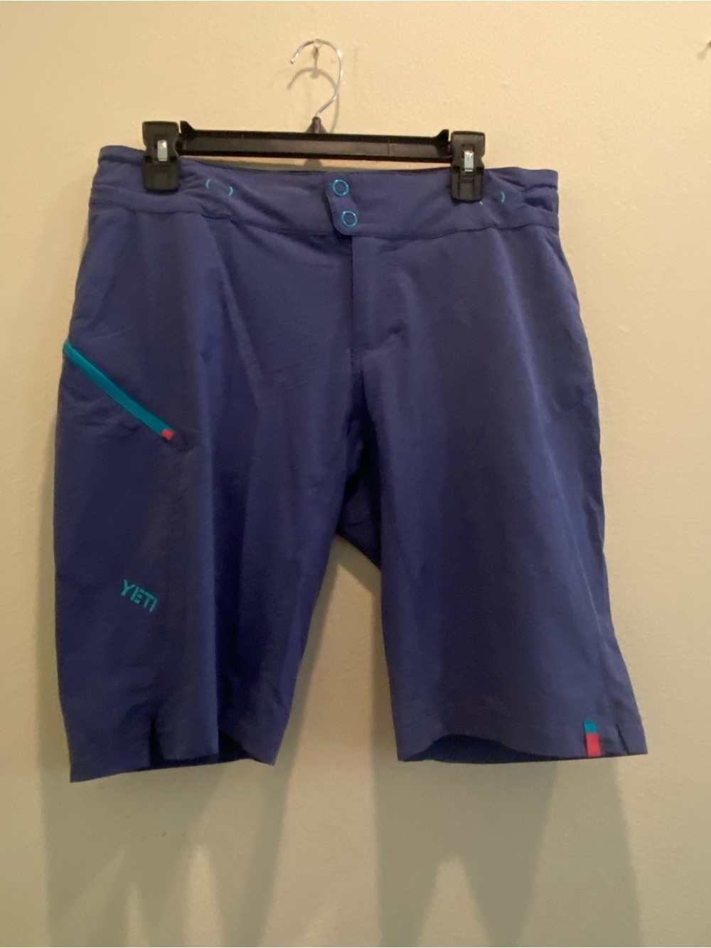 Yeti Women's Navy Blue Bike Shorts with Teal Accents